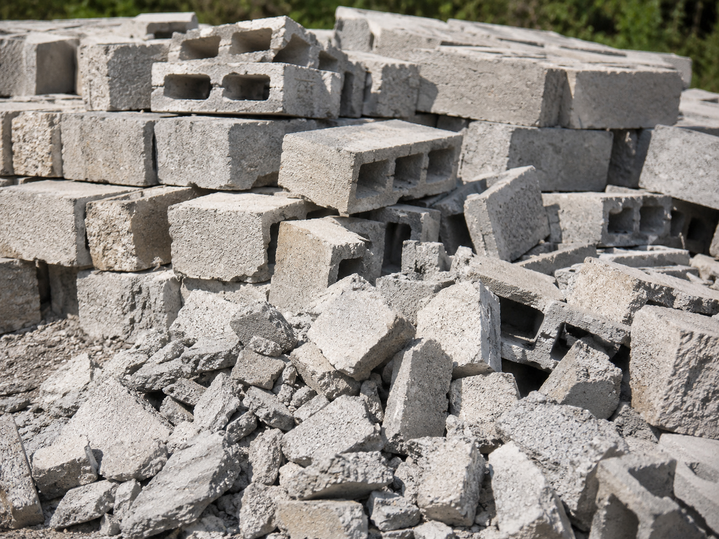 Concrete block material